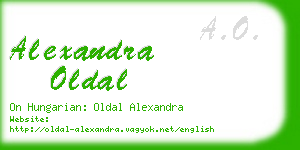 alexandra oldal business card